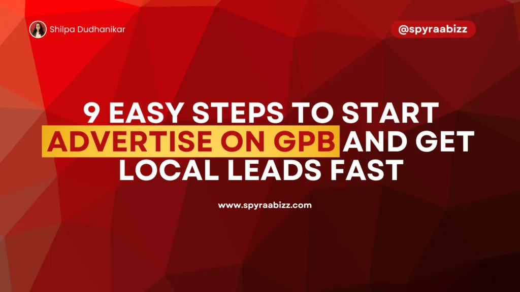 Advertise on Google Business Profile by Spyraabizz