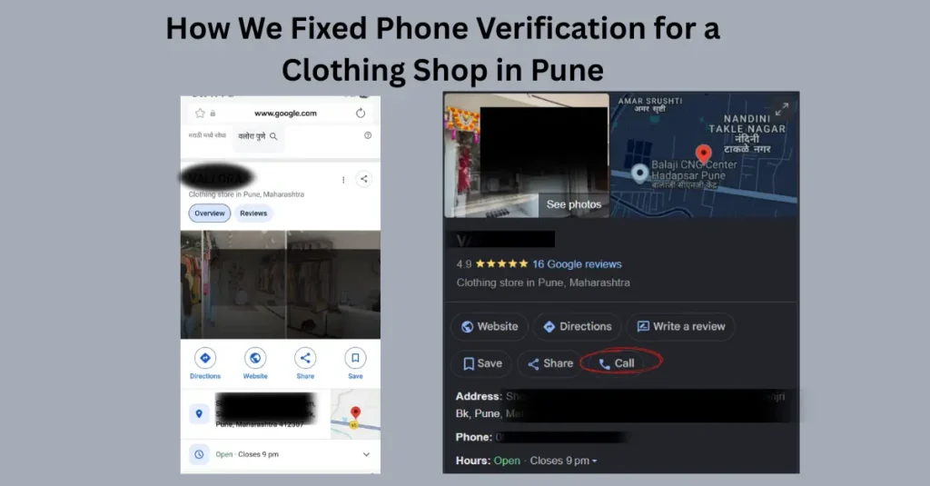 Boutique GMB phone number verification | Spyraabizz