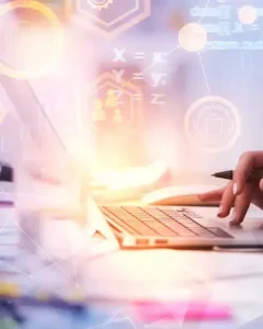 Computer image in digital world